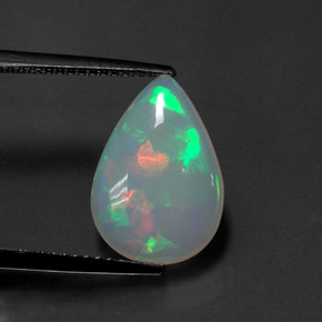Ópalo multicolor natural de 2,21 ct, transparente, transparente / translúcido