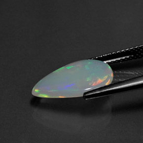 Ópalo multicolor natural de 2,21 ct, transparente, transparente / translúcido