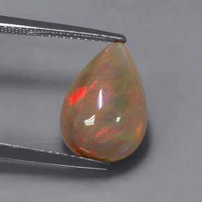 Ópalo multicolor natural de 3,85 ct, transparente, transparente / translúcido