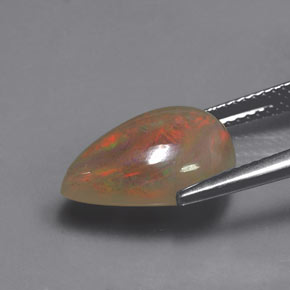 Ópalo multicolor natural de 3,85 ct, transparente, transparente / translúcido