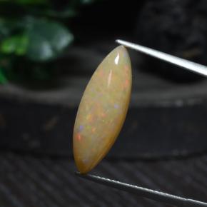 Ópalo multicolor natural de 4,19 ct, transparente, transparente / translúcido