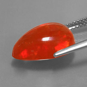 Ópalo multicolor natural de 4,22 ct, en forma de pera, transparente