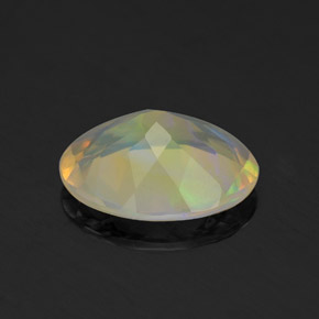 Ópalo multicolor natural de 1,33 ct, corte óvalo, transparente