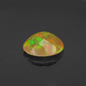 Ópalo multicolor natural de 1,56 ct, corte óvalo, transparente