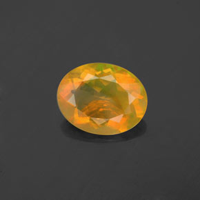 Ópalo multicolor natural de 1,48 ct, corte óvalo, transparente
