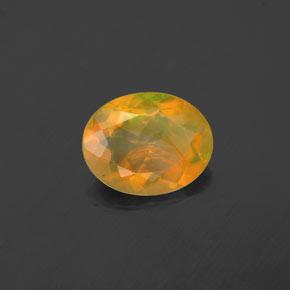 Ópalo multicolor natural de 1,48 ct, corte óvalo, transparente