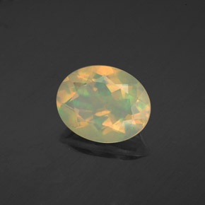 Ópalo multicolor natural de 1,64 ct, corte óvalo, transparente