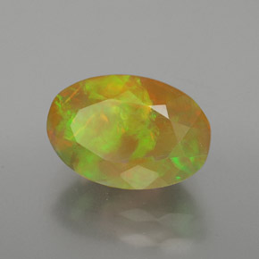 Ópalo multicolor natural de 1,84 ct, corte óvalo, transparente
