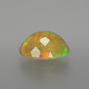 Ópalo multicolor natural de 1,84 ct, corte óvalo, transparente