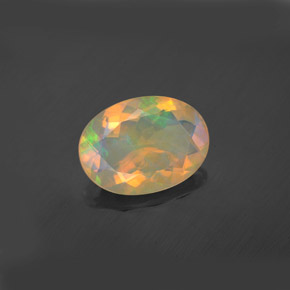 Ópalo Multicolor natural de 1.97 ct, Corte Óvalo, Transparente