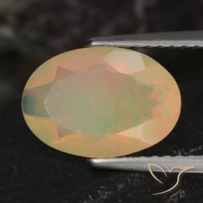 Ópalo Multicolor natural de 1.46 ct, Ovalada, Translúcido
