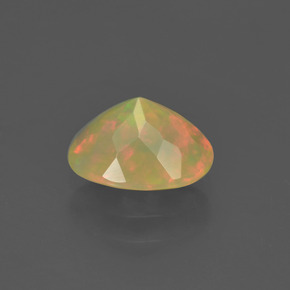 Ópalo multicolor natural de 0,85 ct, corte óvalo, transparente