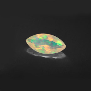 Ópalo multicolor natural de 0,95 ct, marquesa, transparente