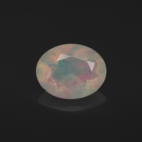 Ópalo multicolor natural de 1,16 ct, corte óvalo, translúcido