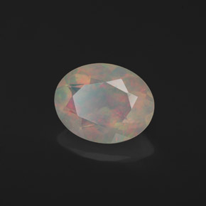 Ópalo multicolor natural de 1,16 ct, corte óvalo, translúcido