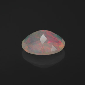 Ópalo multicolor natural de 1,16 ct, corte óvalo, translúcido