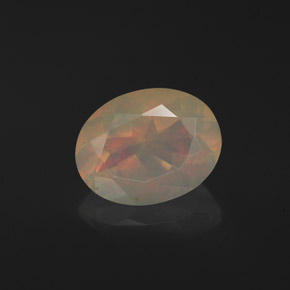 Ópalo multicolor natural de 1,30 ct, transparente, transparente / translúcido