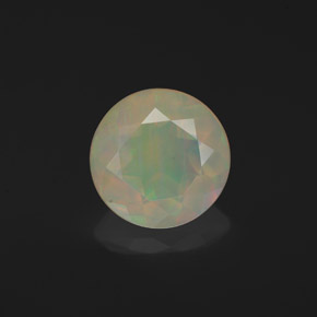 Ópalo multicolor natural de 1,25 ct, transparente, transparente / translúcido