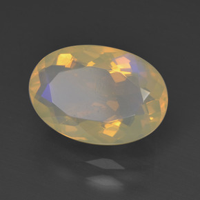 Ópalo multicolor natural de 1,83 ct, corte óvalo, transparente