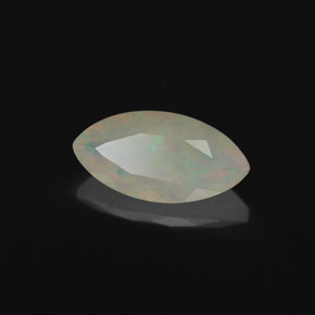 Ópalo multicolor natural de 1,18 ct, transparente, transparente / translúcido