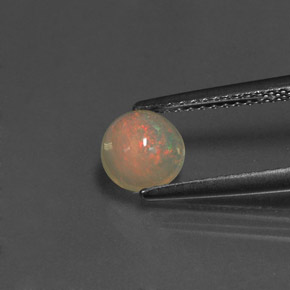 Ópalo multicolor natural de 0,58 ct, transparente, transparente / translúcido
