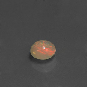 Ópalo multicolor natural de 0,58 ct, transparente, transparente / translúcido