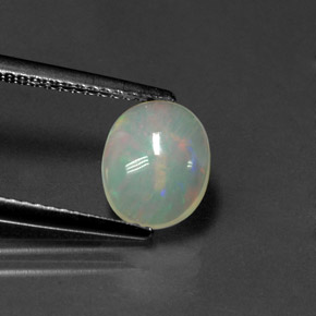 Ópalo multicolor natural de 0,96 ct, transparente, transparente / translúcido