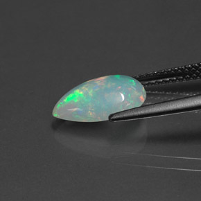 Ópalo multicolor natural de 1,37 ct, transparente, transparente / translúcido