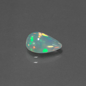 Ópalo multicolor natural de 1,07 ct, en forma de pera, transparente