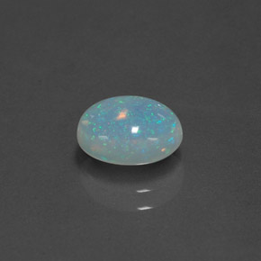 Ópalo multicolor natural de 1,14 ct, corte óvalo, transparente