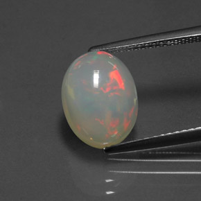 Ópalo multicolor natural de 2,83 ct, transparente, transparente / translúcido
