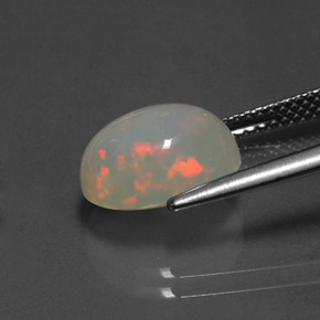 Ópalo multicolor natural de 2,83 ct, transparente, transparente / translúcido