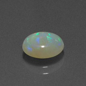 Ópalo multicolor natural de 0,76 ct, transparente, transparente / translúcido