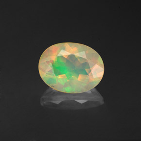Ópalo multicolor natural de 1,22 ct, transparente, transparente / translúcido