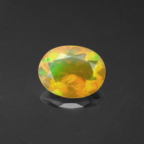 Ópalo multicolor natural de 1,30 ct, transparente, transparente / translúcido