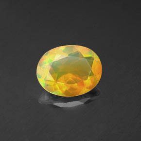 Ópalo multicolor natural de 1,30 ct, transparente, transparente / translúcido