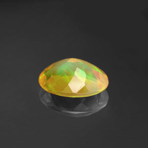Ópalo multicolor natural de 1,30 ct, transparente, transparente / translúcido