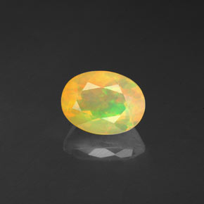 Ópalo multicolor natural de 1,10 ct, transparente, transparente / translúcido