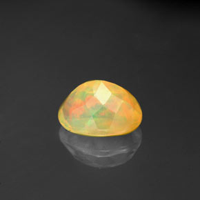 Ópalo multicolor natural de 1,10 ct, transparente, transparente / translúcido