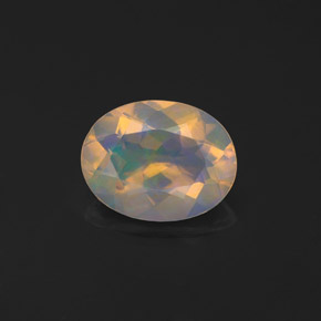 Ópalo multicolor natural de 0,97 ct, transparente, transparente / translúcido