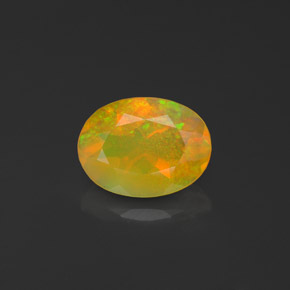 Ópalo multicolor natural de 0,90 ct, transparente, transparente / translúcido