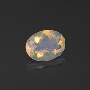 Ópalo multicolor natural de 0,84 ct, transparente, transparente / translúcido