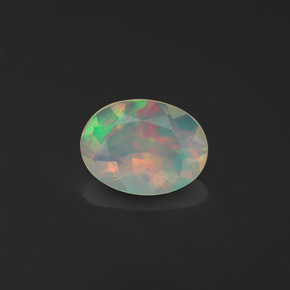 Ópalo multicolor natural de 0,63 ct, transparente, transparente / translúcido
