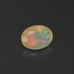 Ópalo multicolor natural de 0,66 ct, transparente, transparente / translúcido