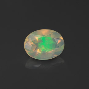 Ópalo multicolor natural de 0,78 ct, transparente, transparente / translúcido