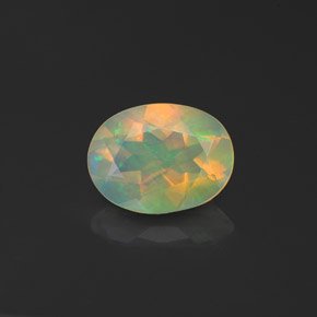 Ópalo multicolor natural de 0,93 ct, transparente, transparente / translúcido