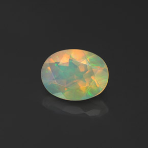 Ópalo multicolor natural de 0,93 ct, transparente, transparente / translúcido
