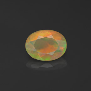 Ópalo multicolor natural de 0,76 ct, transparente, transparente / translúcido