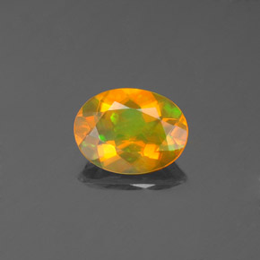 Ópalo multicolor natural de 0,71 ct, transparente, transparente / translúcido