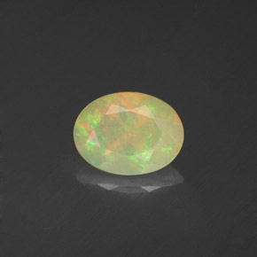 Ópalo multicolor natural de 0,70 ct, transparente, transparente / translúcido